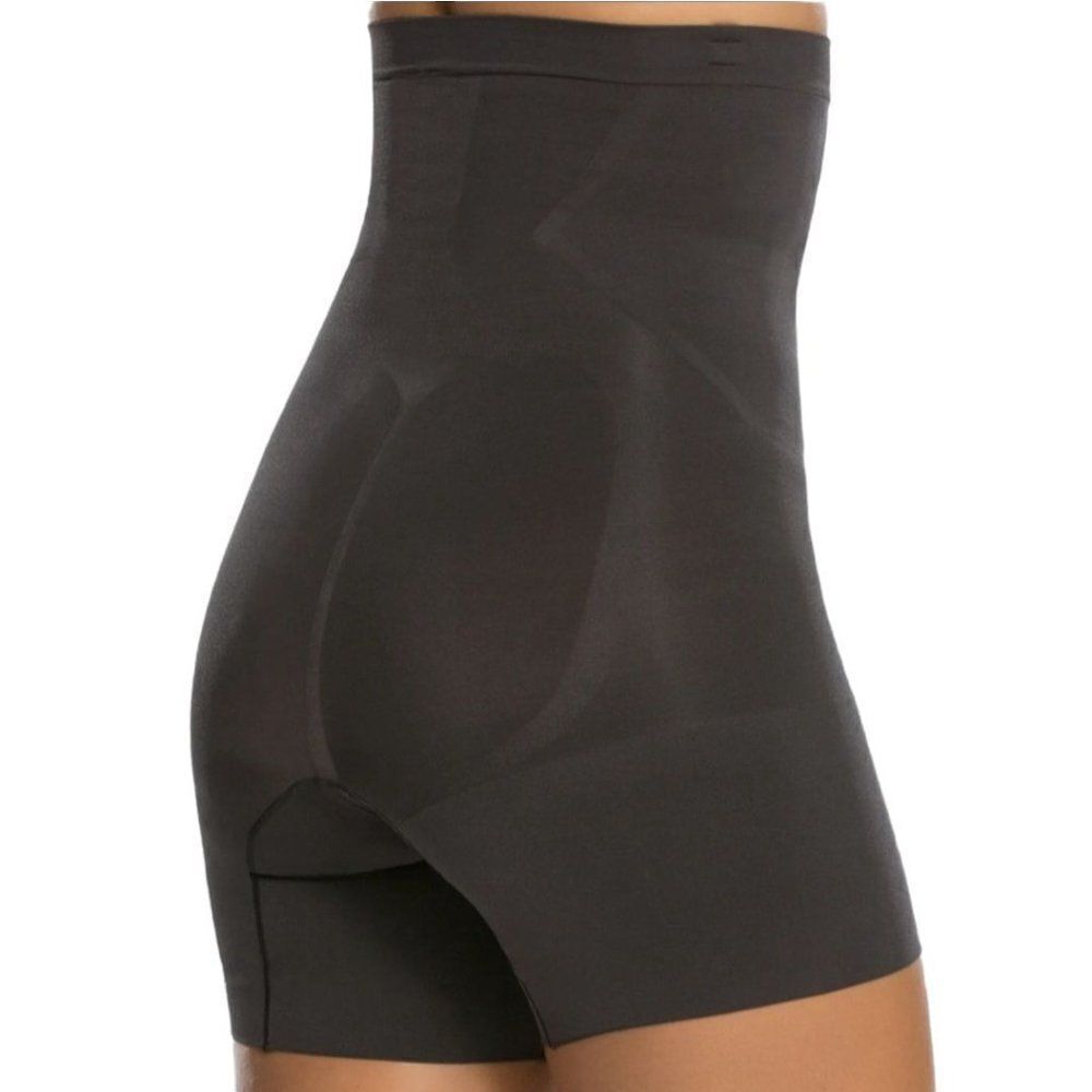 Spanx Shapewear "OnCore" High-Waisted Mid-Thigh Shorts SS1915‎ Black Sz L